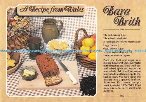 D287337 Bara Brith Ein Rezept von Wales Pembrokeshire Eye Postkarten Haven Colourpri
