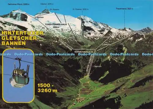 D278224 Internationaler Sommer und Wintersportort Hintertux Alpine Luftbild Mult