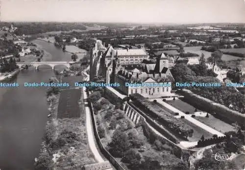 D285111 Solesmes Vue Aerienne L Abbaye Saint Pierre les Jardins la Facade du XVI