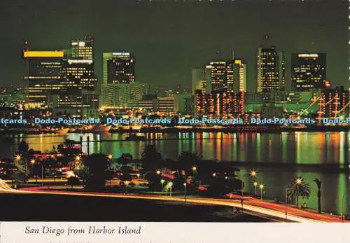D278237 San Diego From Harbor Island Road Runner Card Mirro Krome H S Crocker