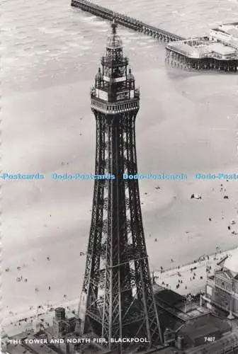 D285113 Blackpool The Tower and North Pier Aero Pictorial Ltd