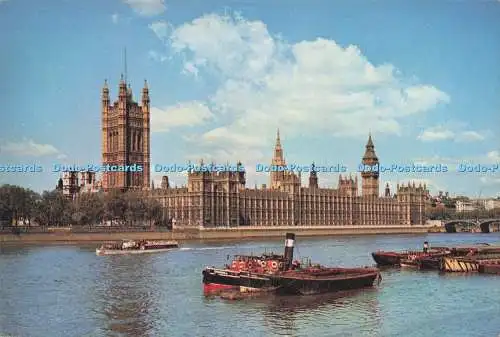 D280507 Houses of Parliament and Thames River London UK J Arthur Dixon