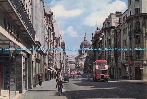 D278317 London Fleet Street mit Blick entlang der Straße der Tinte in Richtung Ludgate Circ