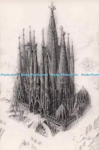D278369 Barcelona Vision del Tempio Expiatorio de la Sagrada Familia Talleres A