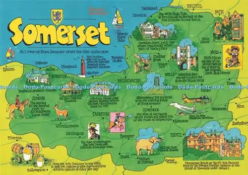 D280643 Somerset Map John Hinde Ltd