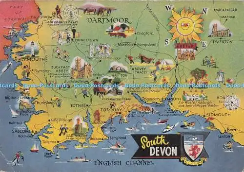 D280645 South Devon Dartmoor Ärmelkanal Karte E T W Dennis and Sons Ltd Newco