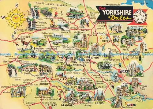 D280647 The Yorkshire Dales Skipton Castle Karte 1991
