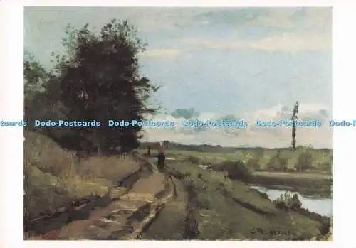 D283061 Cambridge Fitzwilliam Museum Les Bords de la Seine a Bougival W F Sedgwi