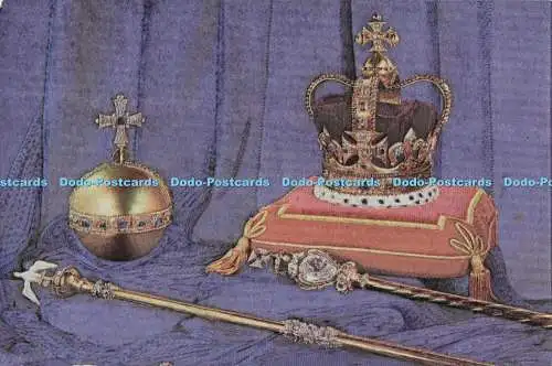 D285344 Die Kronjuwelen zu sehen im Tower of London St Edward Crown und R