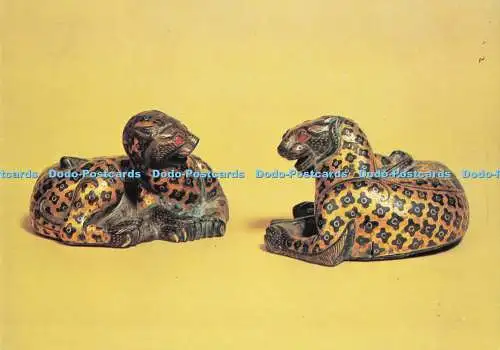 D283077 Paar Paket vergoldete Bronze Leoparden Manch eng Hopei Times Zeitungen Der