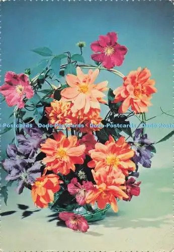 D278523 Korb mit Blumen E T W Dennis 1966