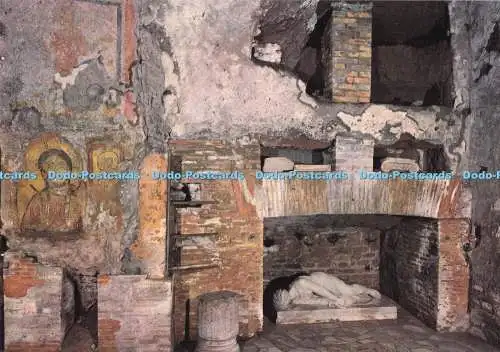 D285396 Catacombe di S Callisto Die Krypta der Heiligen Cäcilia 3. Jahrhundert Fotocolor