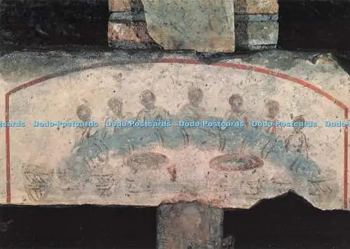 D285399 Catacombe di S Callisto Die Bankettszene am Ufer des Tibersees