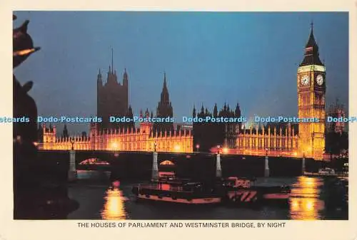 D285408 London The Houses of Parliament und Westminster Bridge bei Nacht Foto Pr
