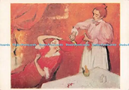 D287643 National Gallery Combing the Hair Unfinished Card No 1254 Hilaire Germai