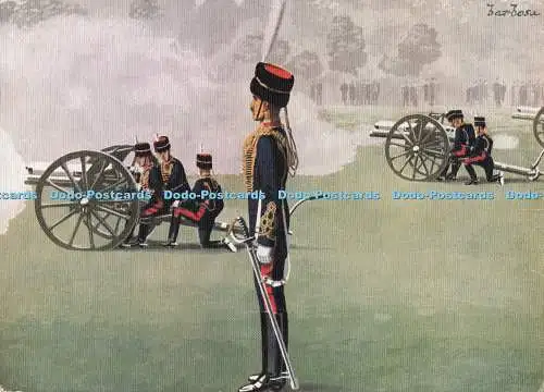 D285415 Royal Horse Artillery Firing Salute in Hyde Park Cornish Riviera Press L