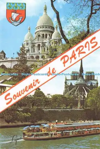 D285435 Souvenir de Paris Die Sacre Coeur Notre Dame und die Seine Lyna Multi Vi