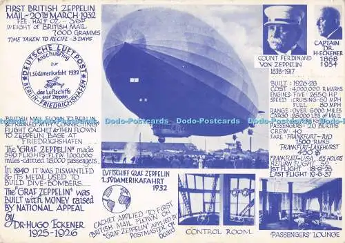 D285494 First British Zeppelin Control Room Passengers Lounge S E Devenish Ltd F