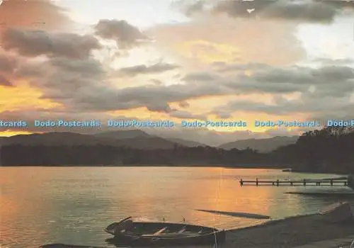 D287783 Cumbria Sonnenuntergang über Windermere Western Sky at Eventide J Arthur Dixon Lt