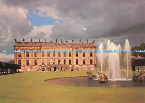 D280893 Chatsworth South Front and Seahorse Fountain English Life Publications L