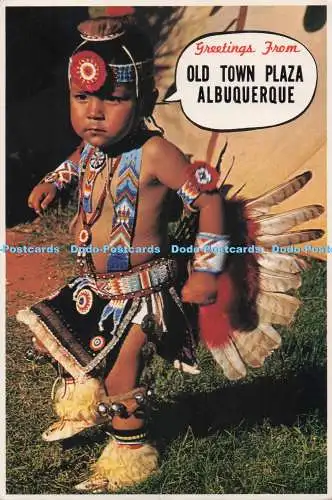 D278699 Grüße vom Old Town Plaza Albuquerque Petley Studio Crocker 1984