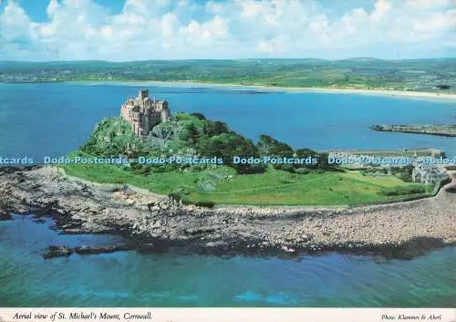 D280894 Cornwall Luftaufnahme von St Michael Mount John Hinde Ltd Klammet und Aber