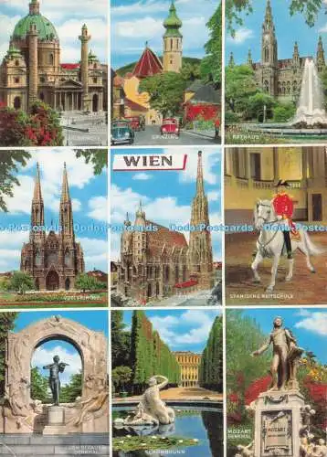 D285582 Wien Karlskirche Grinzing Rathaus Votivkirche Schönbrunn Mozart Denkmal