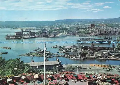 D287807 Oslo Norwegen Utsikt fra Ekeberg Der 19 5 Meilen lange Hafen von Oslo als Se