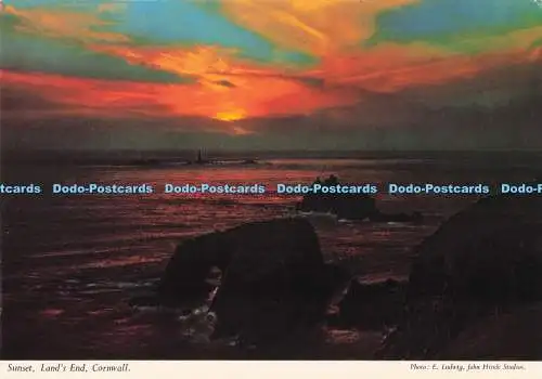 D287838 Cornwall Land End Sunset John Hinde Ltd E Ludwig