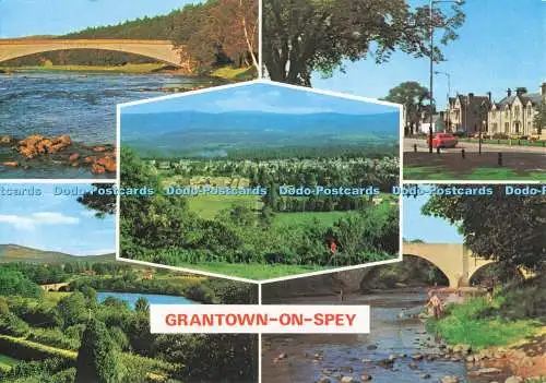 D280947 Grantown on Spey Spey Bridge The Square The River Spey and Cromdale Hill