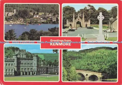 D280970 Grüße aus Kenmore The Square River Tay und Bridge Taymouth Castle K