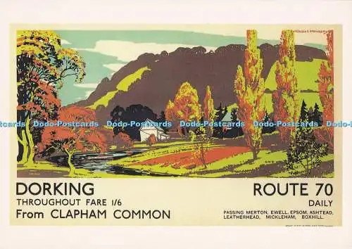D281026 Dorking Through Fare 1 6 from Clapham Common Route 70 Daily London Tr