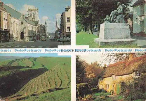 D281081 Dorchester High West Street Maiden Castle Hardy Statue Hardy Geburtsort