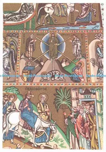 D287991 Palermo Pfalzkapelle Die Verklärung und der Eingang in Jerusalem