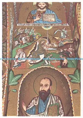 D287992 Palermo Pfalzkapelle Krippe und Paulus