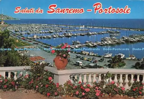D285873 Saluti da Sanremo Portosole Casa delle Cartoline
