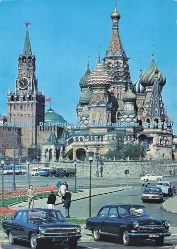 D285876 Moskauer Spasskaja Turm des Kremls Basilius Kirche UdSSR