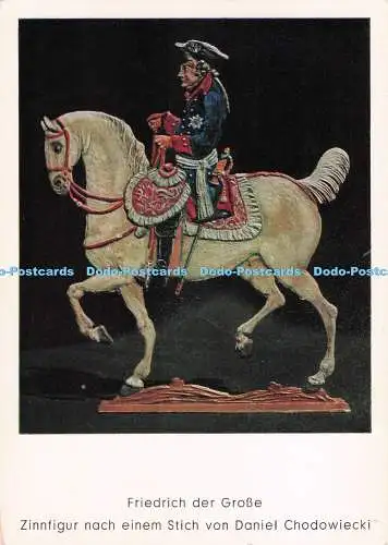 D281313 Friedrich der Großen Zinnfigur nach einem Stich von Daniel Chodowiecki 2