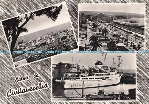 D288057 Saluti da Civitavecchia. Filippo Piloti. RP. Multi View