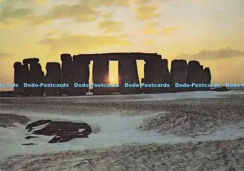 D288086 Stonehenge. Wiltshire. Winter Sonnenuntergang. Ministerium für öffentliches Bauen und Wo