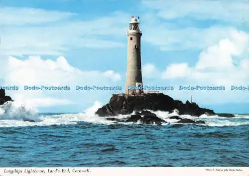 D288093 Cornwall. Lands End. Longships Lighthouse. John Hinde. London. E. Ludwig