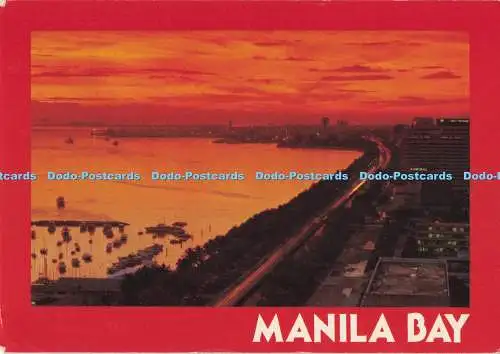 D288226 Manila Bay. Schöne philippinische Poster und Postkarten. J. J. Reyes