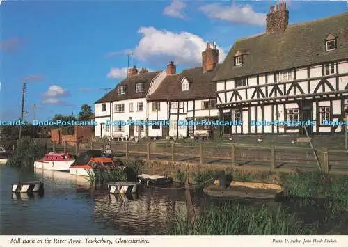 D288270 Gloucestershire. Tewkesbury. Mühlenufer am Fluss Avon. John Hinde. D.