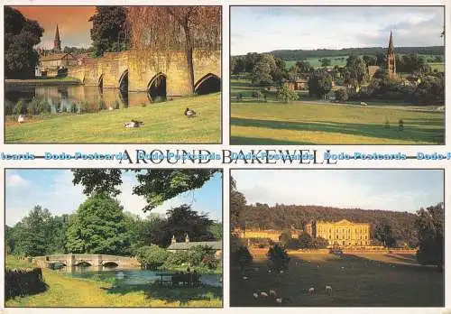 D288273 Around Bakewell. Edensor. Chatsworth. Robin Dengate. Millstone Karten. Mu