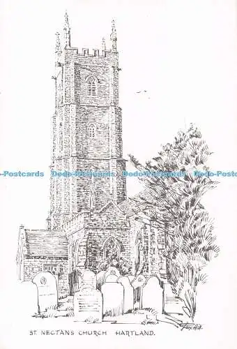 D288382 Hartland. St. Nectan Church. Foxlair. Exbourne. Devon