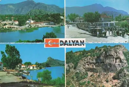 D288430 Türkei. Dalyan. Mugla. Blick auf die Stadt. Ticaret Kartpostallari Foto.