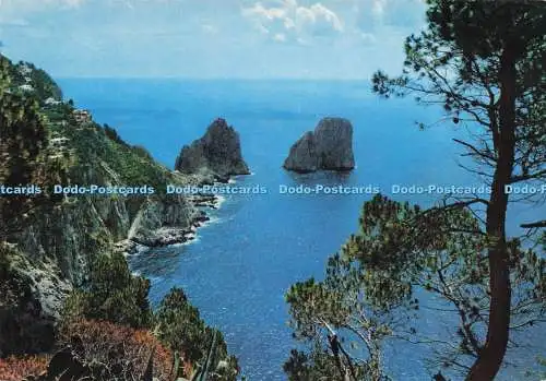 D288433 Capri. Panorama und Faraglioni. Vincenzo Carcavallo. Napoli. C.A.R