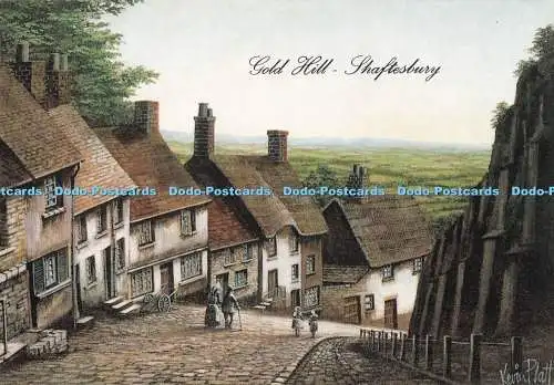 D288851 Shaftesbury. Gold Hill. Bilder. U. K. Surf Gravur. Kevin Platt. D.