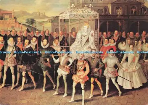 D289118 Dorset. Sherborne. Sherborne Castle. Die Prozession von Queen Elizabeth I.