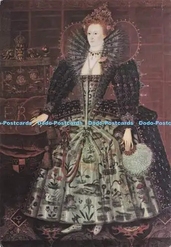 D289120 Derbyshire. Hardwick Hall. Queen Elizabeth die Erste. Die Curwen Presse.